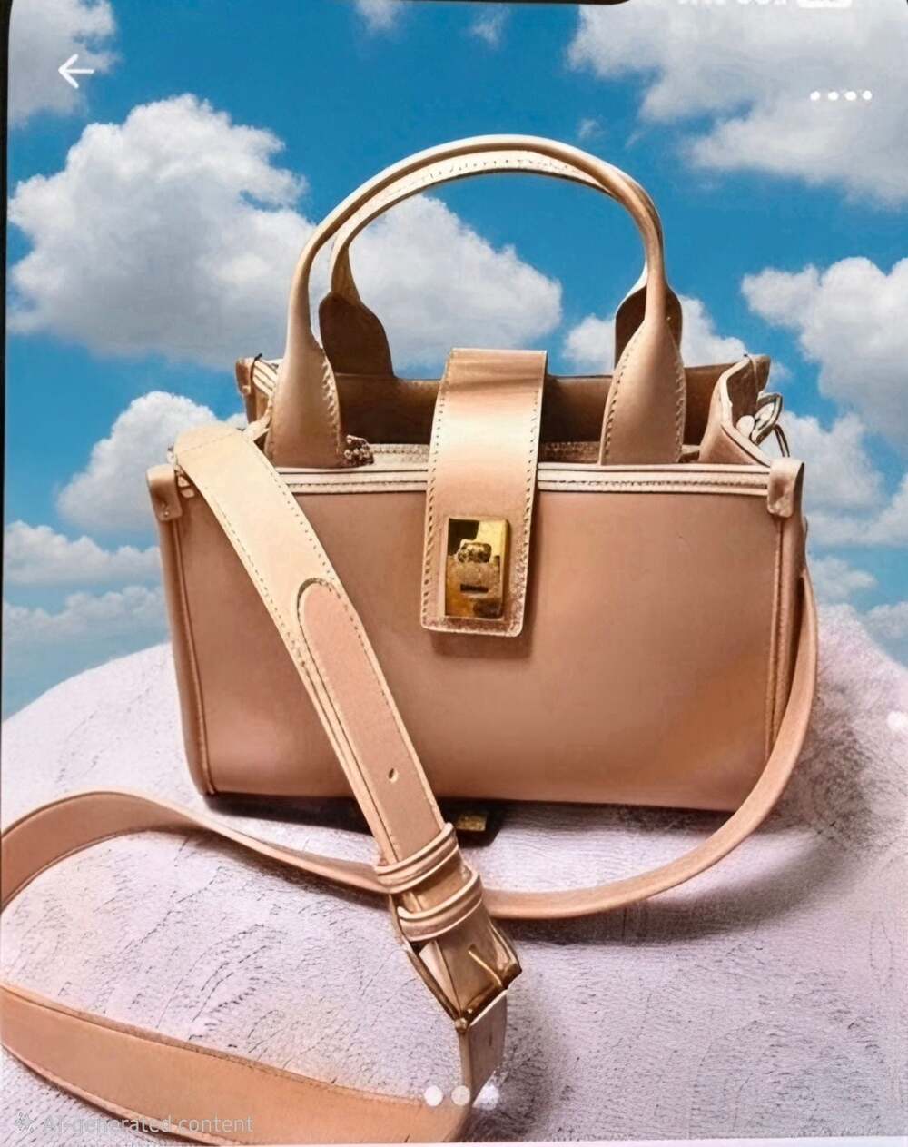Anne Klein Structured Satchel Handbag with Logo Turn-Lock